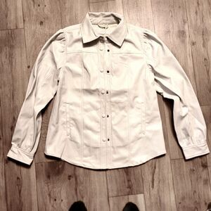 Blank NYC Puffy Shoulder Jacket Off White Size M